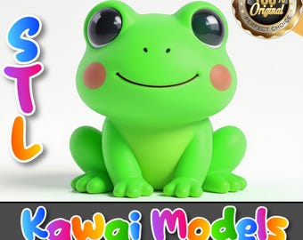 Kawaii Frog – Printable 3D Frog Figure STL / Original Design