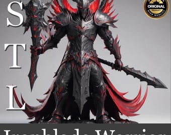 Ironblade Warrior STL – Rycerz fantasy do druku 3D | Szczegółowa rzeźba cyfrowa