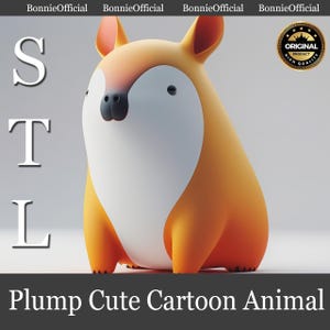 Charming Plump Animal Model – Cute Cartoon Style STL File for 3D Printing | Adorable Fantasy Figurine | Kawaii Digital Download Toy