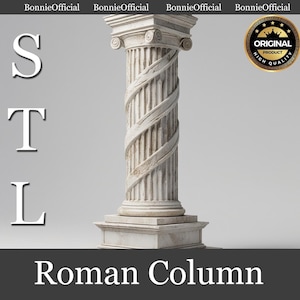Archivo STL de columna rumana en ruinas: Impresión 3D de un diorama antiguo