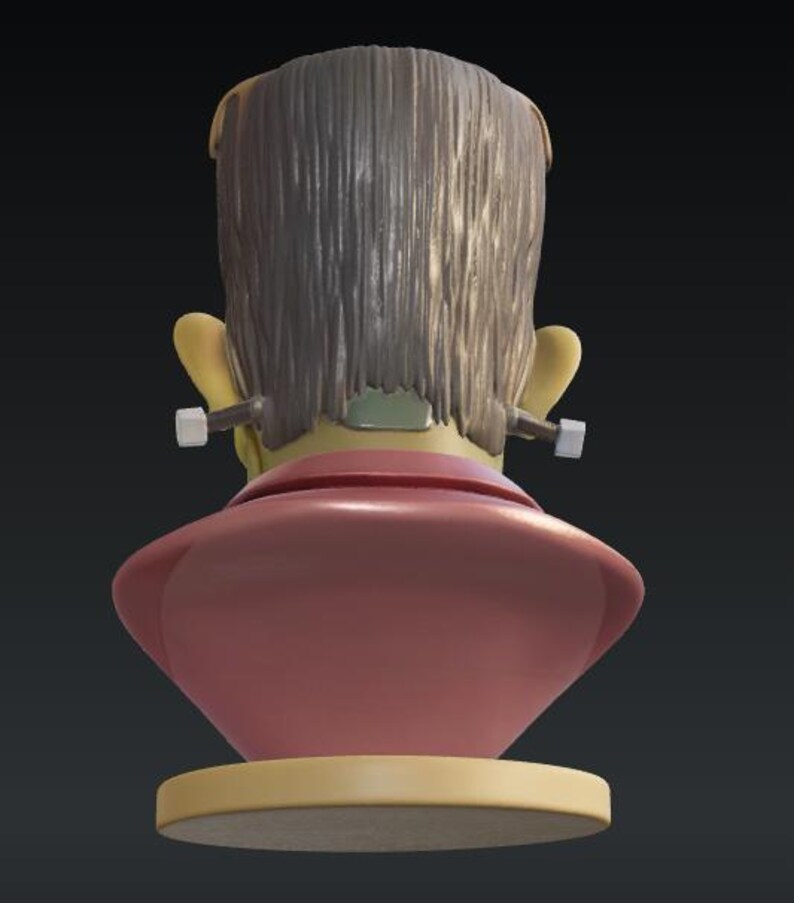 Frankenstein STL File – Stylized 3D Cartoon Bust for 3D Printing ...