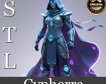 Cypherra STL File: 3D Printable Cyberpunk Girl Model (Digital Download)