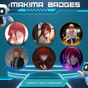 Anime Girl Sub Badges For Twitch And Kick | Twitch Elements | Twitch Graphics | Twitch Designs | Twitch Sub Badges | Loyalty Badges.