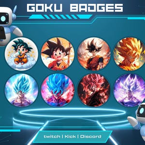8x Twitch Fictional Character Sub Badges - Anime Sub Badges - Cute Kawaii - Sub Badges - Pretty Twitch Badges.