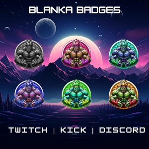 Twitch Character Sub Badges | Twitch - Discord - Stream - Cute | Anime Badges | Twitch Artwork For Streamers | Pay To Use.