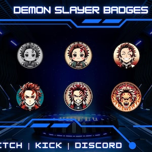 Character Badges Pack – 6x Kawaii Sub Badges For Twitch And Discord | Cute Anime-Inspired Subscriber & Bit Badges.