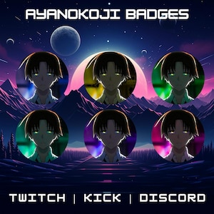 Twitch Anime Sub Badges - Loyalty Design | Kawaii Sub Badges Crafted For Streamers | Character Sub Badges | Easy To Upload.
