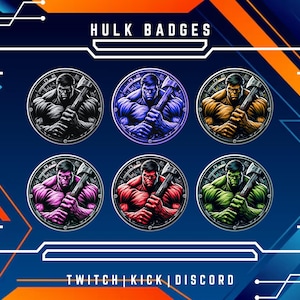 Character [ Sub Badges ] Designed For Twitch, Discord, Kick Streamers | 6 Set Of Badges | Twitch Graphics For Streamers.