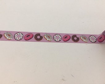 Pink Tape Packaging Supplies Doughnut Washi Tape Pastel Washi Tape Paper Crafting Donut with Sprinkles Washi Tape Donut Washi Tape
