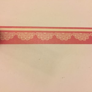 Dusty Rose Lace Planner washi tape sample 18”