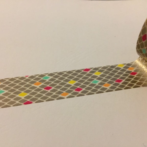 Multi colored diamonds planner washi tape sample 18”