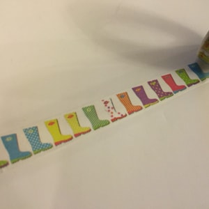 Rainboot washi tape sample 18&quot;