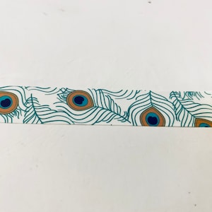 Peacock Feathers planner washi tape sample 18”