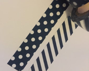 Navy planner washi tape sample 18"