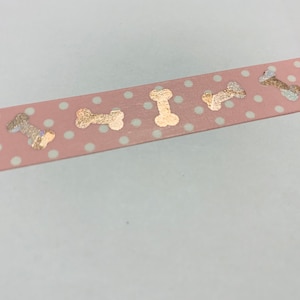 Pink Puppy Bones planner washi tape sample 18”