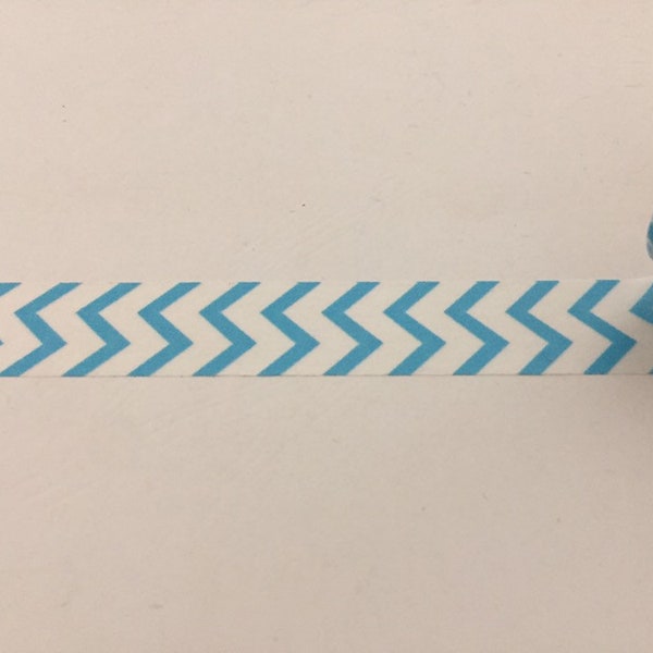 Light Blue Chevron Planner washi tape sample 18”