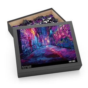 Cyberpunk Alley Dreams Jigsaw Puzzle | Gift For Puzzle Lovers | Relaxing Puzzle | 120, 252, 500 piece puzzle