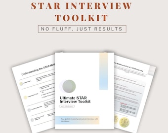 STAR Interview Toolkit Behavioral Interview Prep STAR Method Interview Worksheet