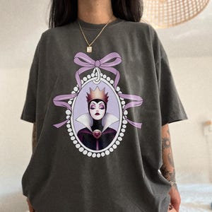 Disney Evil Queen Coquette Bow Shirt, Comfort Colors Women Disney Shirt, Princess Snow White Shirt, Snow White 2025 Shirt, Disney Shirt
