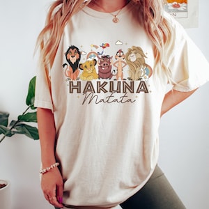 Comfort Colors Hakuna Matata Disney Animal Kingdom Shirt, Lion King Simba Timon Pumbaa Zazu Tee, Disney Family Animal Kingdom Shirts