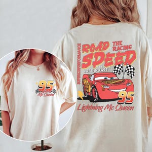 Dwustronna koszulka Lightning Mcqueen, Koszulka Disney Cars, Koszulka rodzinna Disney, Koszulka Disney Vacation 2025, Koszulka Disney Matching, Koszulka Disney Tee