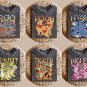 Vintage Winnie The Pooh Portrait Shirt, Disney Pooh Shirt, Pooh and co Shirt, Disneyland Vacation Shirts, Pooh Roo Rabbit Eeyore Tigger