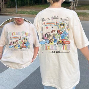 Vintage Pixar Pier Disney California Adventure Shirt, Meet me at Pixar Pier Shirt, Pixar Characters Shirt, Disney Trip Shirt, Disney Shirt