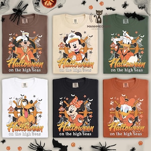 Retro Mickey and Friends Cruise Halloween Shirt, Disney Halloween On The High Seas Shirt, Disney Wish Dream Shirt, Disney Family Cruise Tee