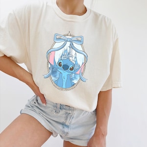 Disney Stitch Comfort Colors Shirt, Retro Stitch Coquette Shirt, Magical Kingdom Shirt, Disney Castle Shirt, Disney Shirts