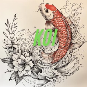 5 Koi Fish Tattoo Patterns