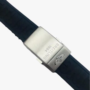 22mm Black silicone Rubber Watch Strap Band Bracelet for breitling watch