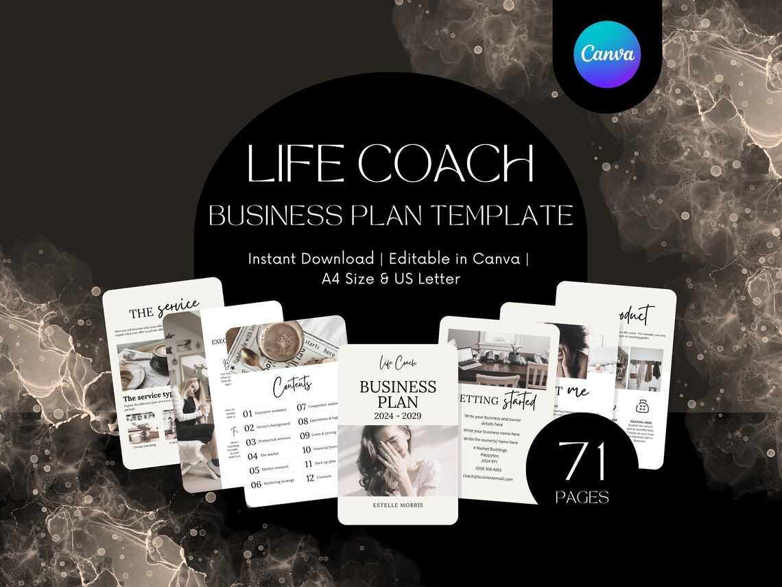 Life Coach Business Plan Template for Customizable Business Planning