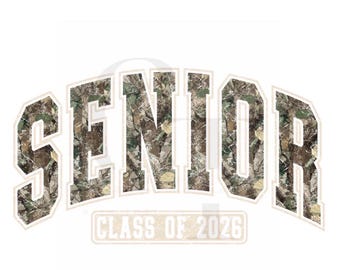 Camo Senior 2026  PNG, Senior Sublimation Design, Senior 2026 Digital File