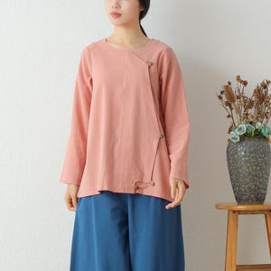 Summer cotton blouse Long Sleeve Tops casual loose tops linen t-shirts tops spring plus blouses boho tops customized plus size clothing