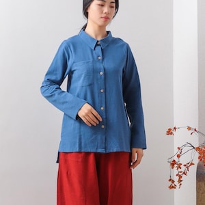 Summer cotton blouse Long Sleeve Tops casual loose tops linen t-shirts tops spring plus blouses boho tops customized plus size clothing