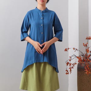 Summer cotton blouse 3/4 Sleeve Tops casual loose tops linen t-shirts tops spring plus blouses boho tops customized plus size clothing