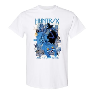 Demon Hunter Tiger Shirt, Merch Kpop Shirt, Hunters Tiger Fan, Kpop Demon Hunters Shirt, Sussie JINU SAJA Huntrix Graphic Tee