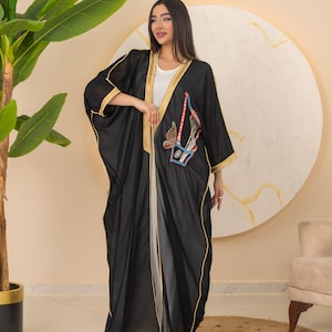 Bint Sommer Bisht - Vestido bordado para mujer - Perfecto para Eid, Ramadán, Regalos para ella