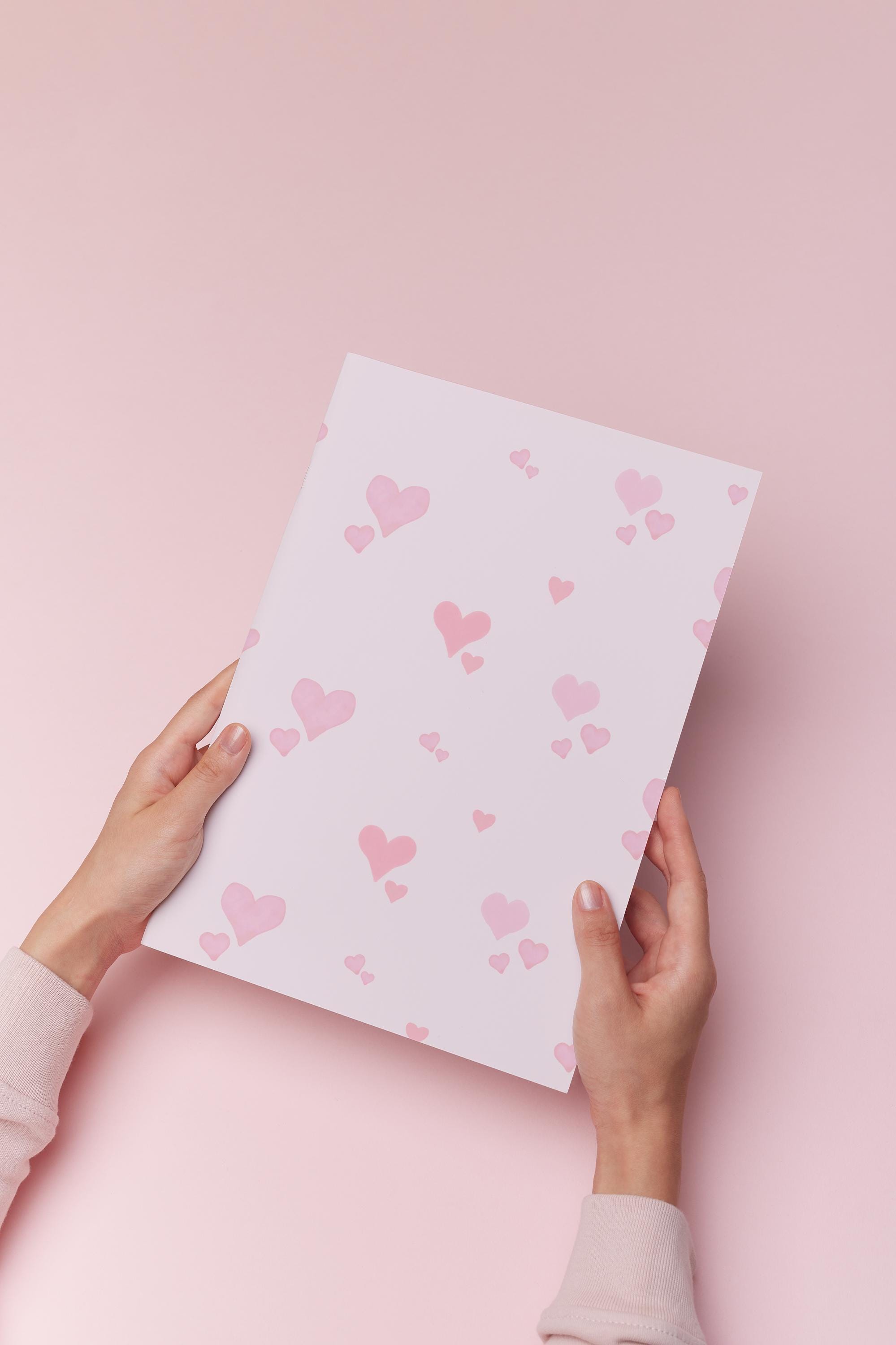 Watercolor Valentine Heart Seamless Pattern, Pink Digital File - Etsy