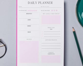 Druckbarer tägliche Wellness Planer – A5 Self-Care Checkliste (PDF)