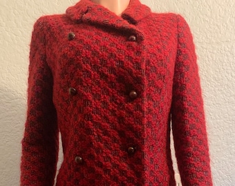 Late 50s Early 60s Checkered Coat And Skirt Set