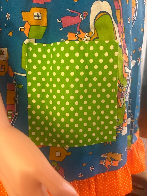 1960s Psychedelic Patchwork Mini Dress - image 4