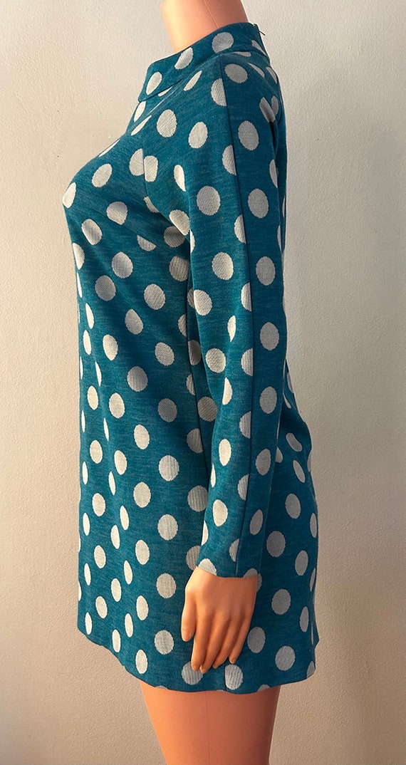 1970s Polka Dot Mini Dress - image 2