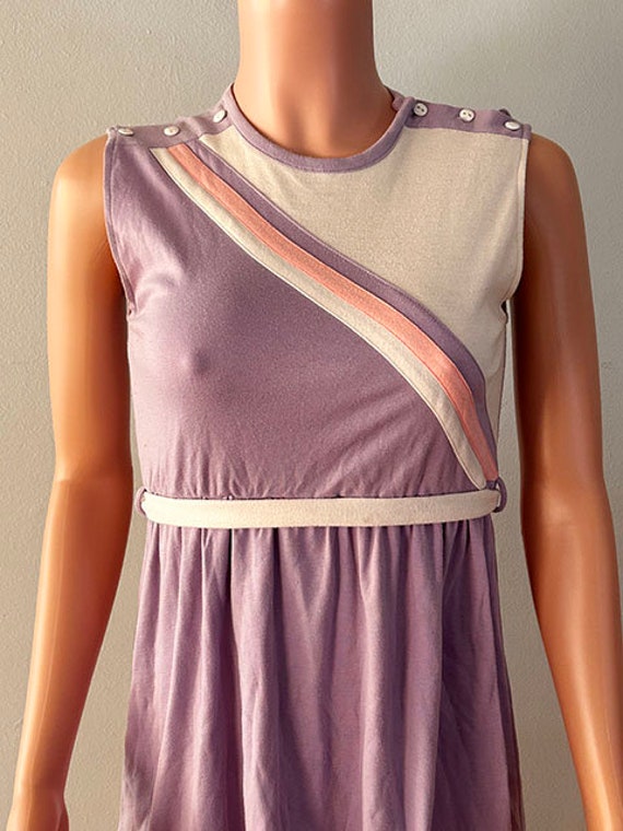 1970s Lilac Summer Dress - image 3