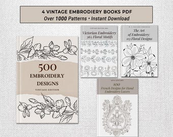 Vintage collection Embroidery Pattern Books