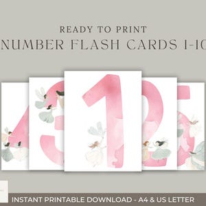 1-10 Zahlenkarten, Zahl Karteikarten, Digitaler Download, Druckbare Karteikarten, Waldorf Zahlkarten, Montessori Karteikarten