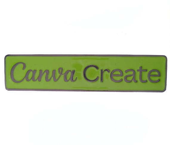Canva Create Green Rectangular Enamel Lapel Pin - image 1