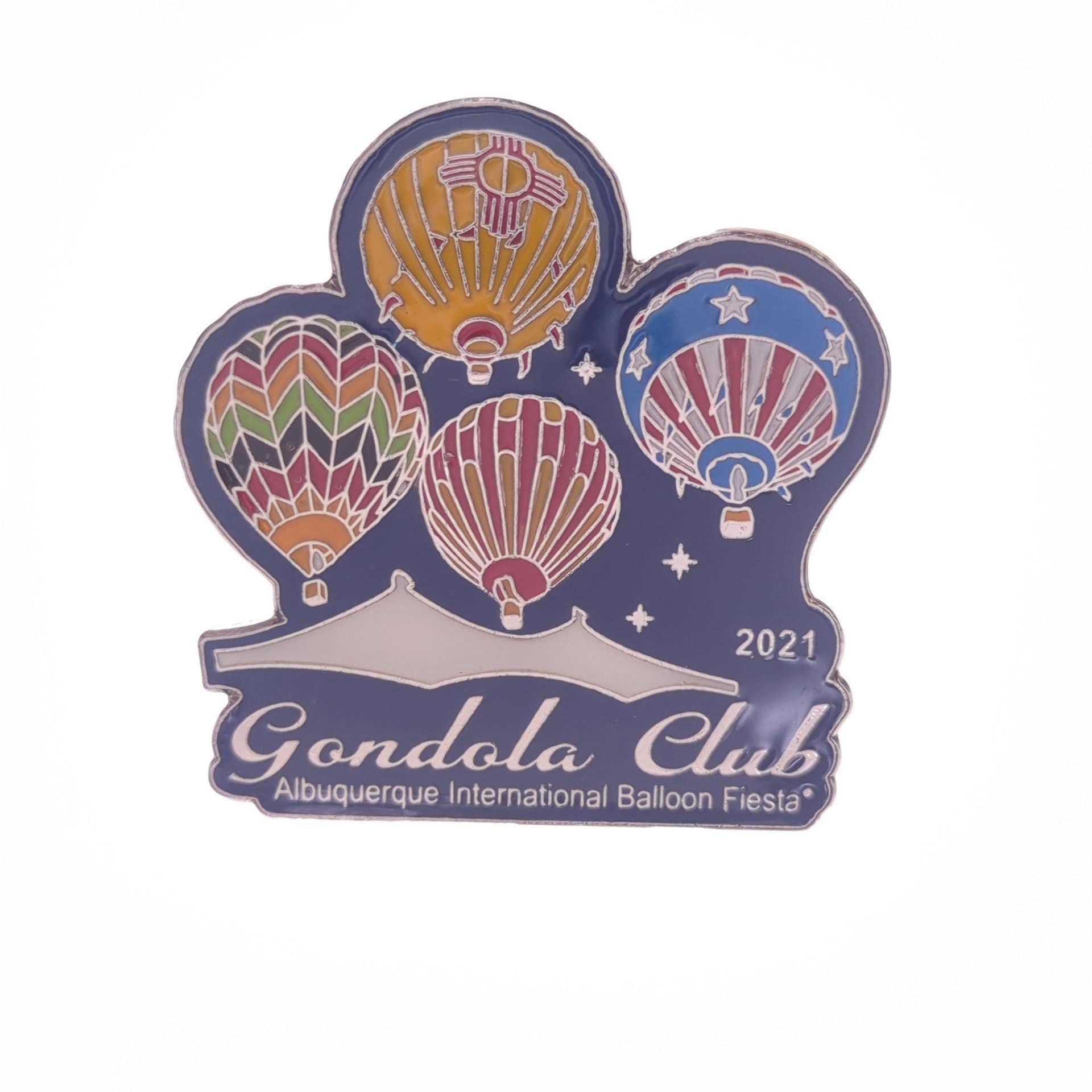 2017 Albuquerque Balloon Fiesta Embroidered Hat & Gondola Club Enamel Pin 2024 Pins | Balloon Fiesta Stuff main image 4
