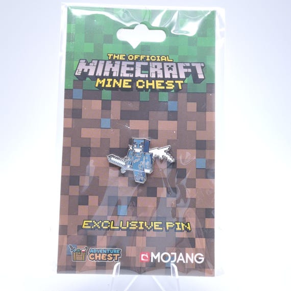 Vex Minecraft Character With Sword & Wings April 2019 Mine Chest Enamel Lapel Pin