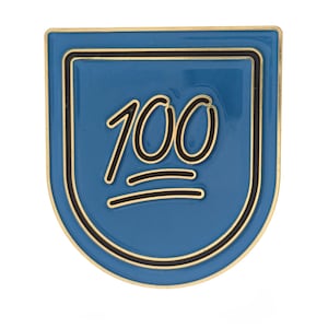 100 Blue and Black Badge Enamel Lapel Pin
